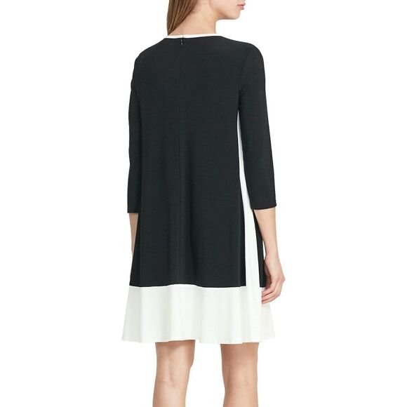 New! RALPH LAUREN Women's Colorblock Jersey Shift Dress 3/4 Sleeve - Picture 4 of 7